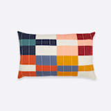 "Multi-Check Lumbar Pillow" - Throw Pillows in multicolor by Anchal