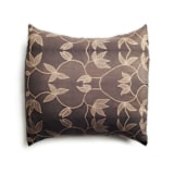 "Folio Floral Black Silk Pillow" - Throw Pillows in black by Anjali Purohit