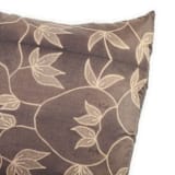"Folio Floral Black Silk Pillow" - Throw Pillows in black by Anjali Purohit