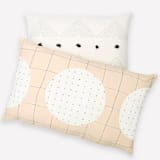 "Lunar Dot Lumbar Pillow - Ivory" - Throw Pillows in pink by Anchal