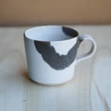 "Cloudy Black mug" - Mugs and Teacups in white by Sharon Tamir