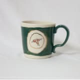 "Cornflower Mug- Emerald" - Mugs and Teacups in green by Erika Christine Ceramics