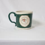 "Cornflower Mug- Emerald" - Mugs and Teacups in green by Erika Christine Ceramics
