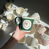 "Cornflower Mug- Emerald" - Mugs and Teacups in green by Erika Christine Ceramics