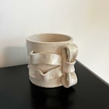 "Ribbon Bow Mug" - Mugs and Teacups in white by Sidney Field