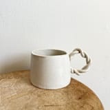 "Braid Handled Mug" - Mugs and Teacups in white by Sidney Field