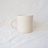 "Beaded Handle Mug" - Mugs and Teacups in white by Erika Christine Ceramics