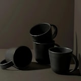 "Tunisian Mugs Set of 4" - Mugs and Teacups in black by Powered By People