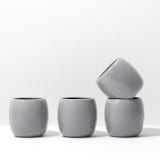 "S/4 Small Espresso Cup by Fors Studio - Grey" - Mugs and Teacups in gray by Powered By People
