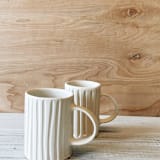"Ceramic Lined  Mug in Oatmeal" - Mugs and Teacups in beige by Bridget Dorr