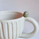 "Fluted Marble Mug" - Mugs and Teacups in white by Cloude Made
