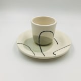 "COFFEE CUP GRAY" - Mugs and Teacups in gray by Jana Mistrik