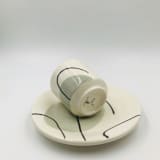 "COFFEE CUP GRAY" - Mugs and Teacups in gray by Jana Mistrik