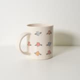 "Line Drawn Petunias Mug" - Mugs and Teacups in multicolor by Erika Christine Ceramics