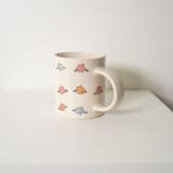 "Line Drawn Petunias Mug" - Mugs and Teacups in multicolor by Erika Christine Ceramics