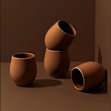 "Coffee/Tea Cup Set of 4" - Mugs and Teacups in orange by Powered By People