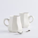 "Formation Mug in Frost White" - Mugs and Teacups in white by Lauren Herzak Bauman