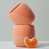 "S/4 Small Espresso Cup - Coral" - Mugs and Teacups in orange by Powered By People