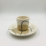 "COFFEE CUP GREIGE" - Mugs and Teacups in beige by Jana Mistrik
