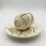 "COFFEE CUP GREIGE" - Mugs and Teacups in beige by Jana Mistrik