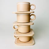 "Neutral Espresso Cup and Saucer" - Mugs and Teacups in beige by Rory Pots