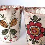 "Simple Flower Tumblers, Set-of-2" - Mugs and Teacups in white by Didem Firat