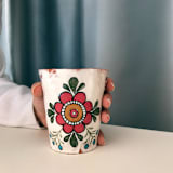 "Simple Flower Tumblers, Set-of-2" - Mugs and Teacups in white by Didem Firat