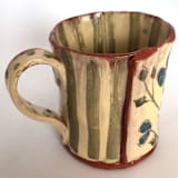 "Blue Flower Mugs, Set-of-2" - Mugs and Teacups in multicolor by Didem Firat
