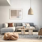 "(L) Camel Vegan Suede Knot Floor Cushion" - Ottomans and Poufs in brown by Knots Studio