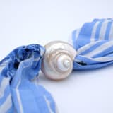 "Seashell Napkin Rings, Set of 4" - Tabletop Accessories in white by Michelle Pham