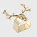 "Antler napkin rings, gold, set of four" - Tabletop Accessories in gold by Joanna Buchanan