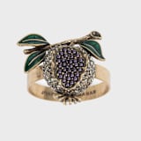"Pomegranate skinny napkin rings, set of four" - Tabletop Accessories in multicolor by Joanna Buchanan