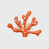 "Coral napkin rings, coral, set of four" - Tabletop Accessories in orange by Joanna Buchanan