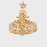 "Christmas tree skinny napkin rings, set of four" - Tabletop Accessories in brass by Joanna Buchanan