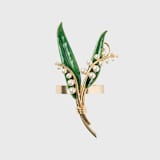 "Lily of the valley napkin rings, set of four" - Tabletop Accessories in green by Joanna Buchanan