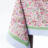 "Pink Arch Blockprint Tablecloth - 60x90" - Tablecloths and Runners in pink by Inner Child