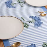 "Blue Hydrangea Tablerunner" - Tablecloths and Runners in blue by Inner Child