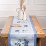 "Blue Hydrangea Tablerunner" - Tablecloths and Runners in blue by Inner Child