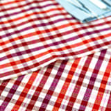 "Noel Plaid Handwoven Cotton Table Runner" - Tablecloths and Runners in red by Archive New York