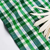 "Josefina Plaid Handwoven Cotton Table Runner" - Tablecloths and Runners in green by Archive New York