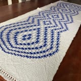 "Blue Peanut" - Tablecloths and Runners in blue by Kate Koconis