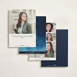 "Indigo Sea" - Mitzvah Invitations in Ocean by Kelly Schmidt - Back of Card Options