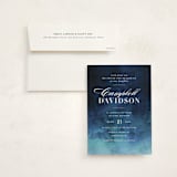 "Indigo Sea" - Mitzvah Invitations in Ocean by Kelly Schmidt - Invitation with Envelope