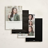 "Corner" - Mitzvah Invitations in Midnight by Kelly Schmidt - Back of Card Options