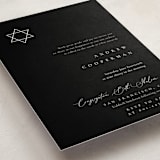 "Corner" - Mitzvah Invitations in Midnight by Kelly Schmidt - Detail