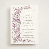 "Meander" - Mitzvah Invitations in Merlot by Angela Marzuki - Front