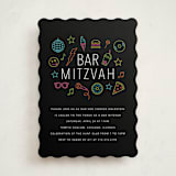 "Neon Vibes" - Mitzvah Invitations in Candy by Brandy Folse - Front