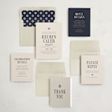 "Broche" - Mitzvah Invitations in Midnight by Meagan Christensen - Invitation Suite