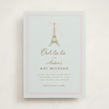 "Ooh La La" - Mitzvah Invitations in Menthe by mo kelley - Front