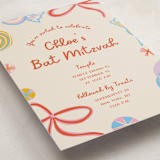 "Super Sweet" - Mitzvah Invitations in Cookie by Lissabeth Anglin - Detail